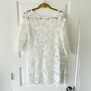 High Quality White Lace Swimming Cover-up / Dress